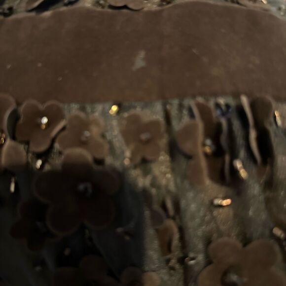 Mac Duggal 67007 Brown Embellished Illusion High Neck Long Sleeve Fit & Flare Dr - Picture 14 of 14